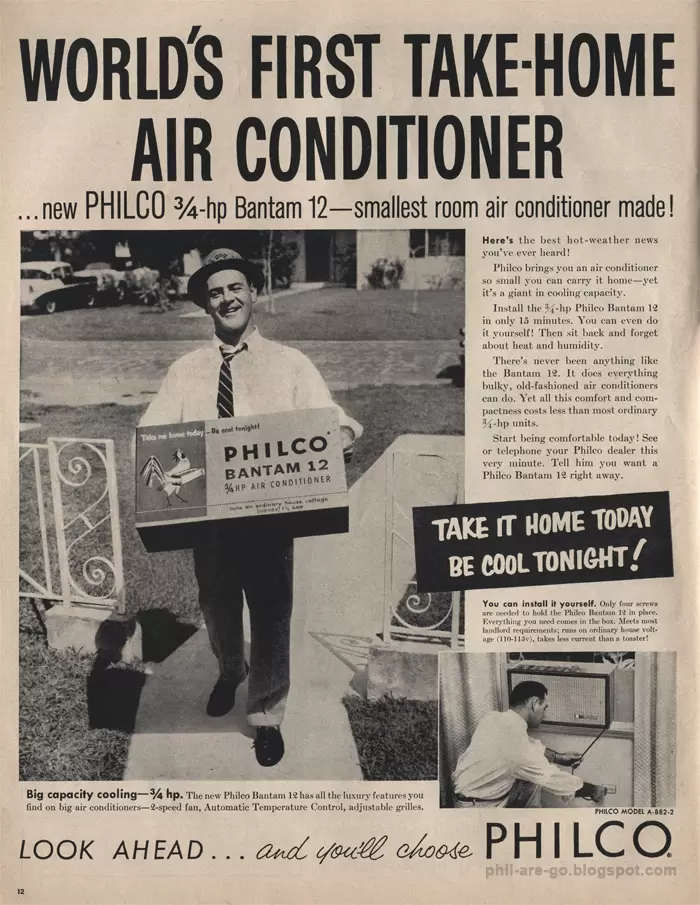 Vintage Lennox Print Paper Advertisement Flyer 1950s Cooling Unit