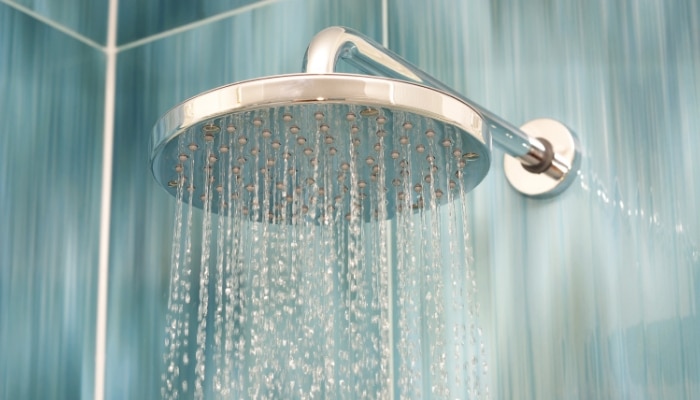 Modern Shower Head Water On