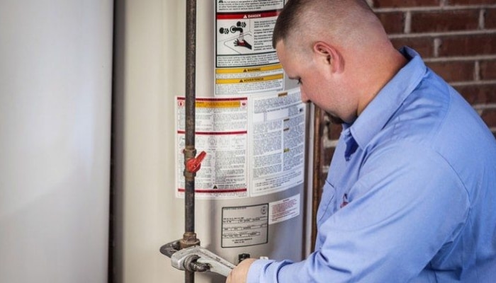 Plumber Checking Waterheater